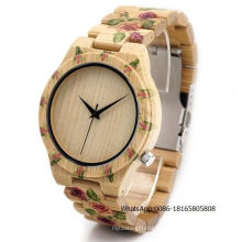 Artisanat en bois Hommes Montre-Bracelet Européen Tendance Montre Quartz Montre Cadeau de Noël